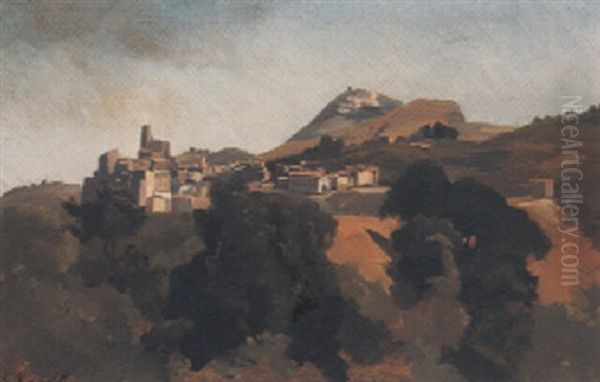 Blick Auf Olevano Oil Painting by Edmund Kanoldt