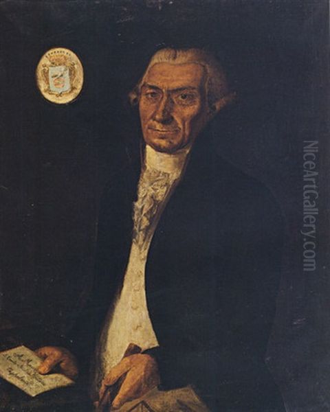 Portrait Of Count Nicolas Metaxas Oil Painting by Nicholaos Kantounis