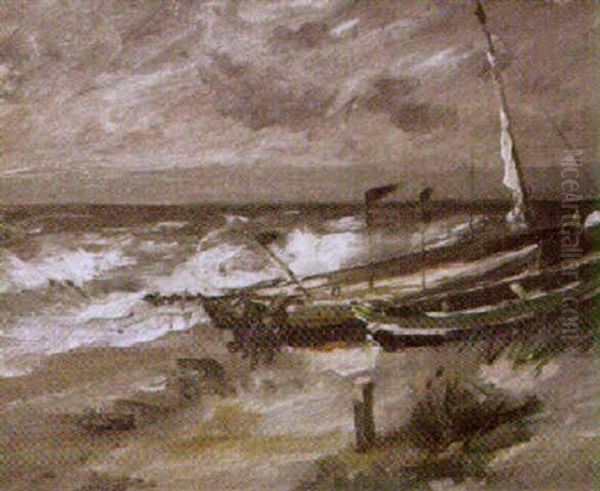 Boote Am Strand Oil Painting by Paul Kapell