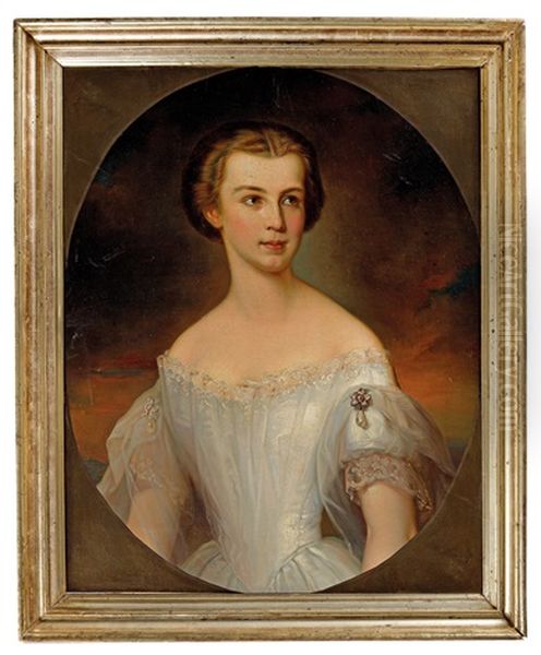 Kaiserin Elisabeth Von Osterreich Oil Painting by Hans Kapferer