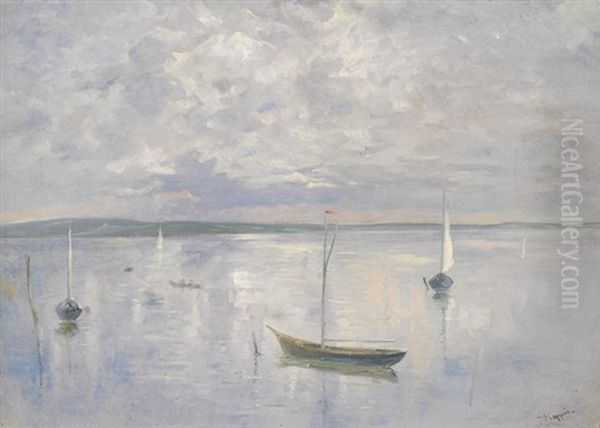 Staad Am Bodensee Oil Painting by Albert Kappis