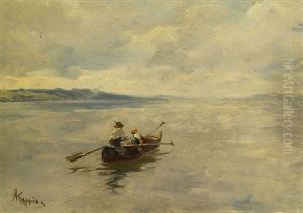 Ruderboot Auf Dem Bodensee (?) Oil Painting by Albert Kappis