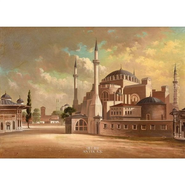 Ayasofya Oil Painting by Fahri Kaptan