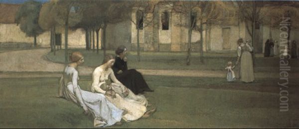 Le Jardin Du Prieur, Oil Painting by Adrien Karbowsky