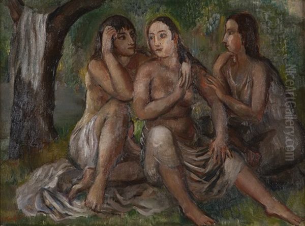 Three Figures, Or Three Young Women by Bernard Karfiol