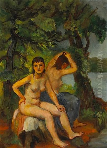 Two Bathers Under A Tree by Bernard Karfiol