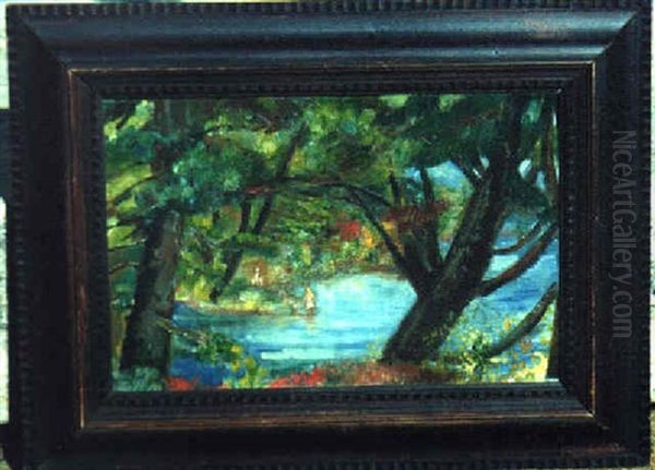 The Pond In The Woods Oil Painting by Bernard Karfiol