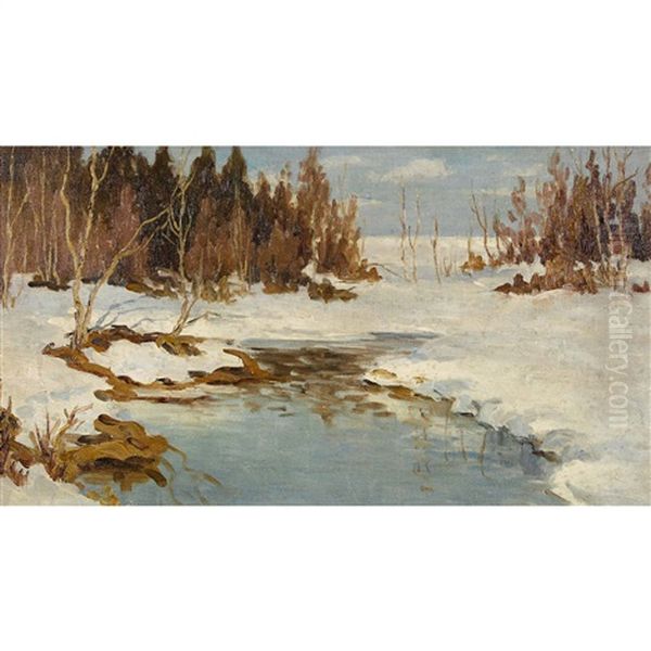 Winterlandschaft Oil Painting by Anna Nikolaevna Karinskaya