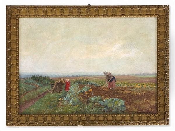 Harvest Oil Painting by Anton Hans Karlinsky