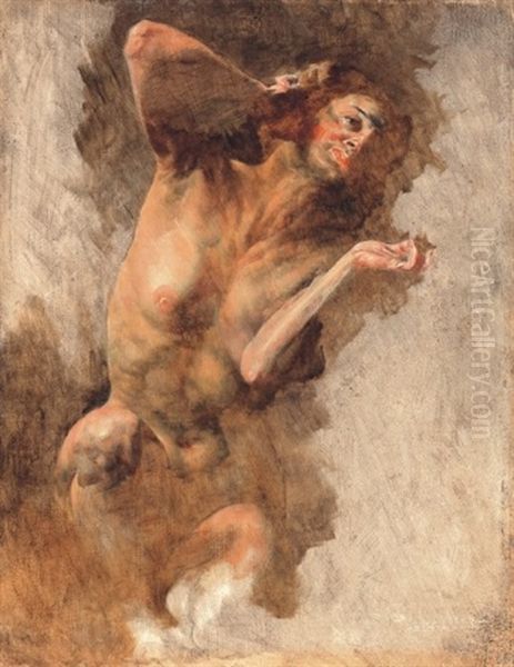 Noi Akt - Female Nude Oil Painting by Bertalan Karlovszky