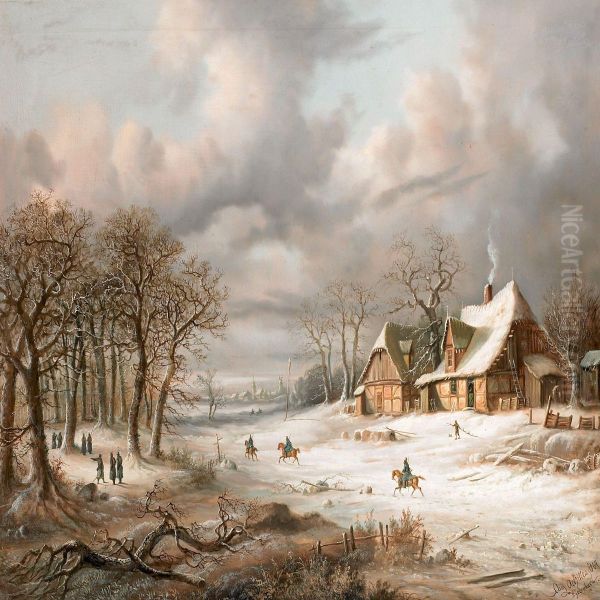 Winther Landscape From Copenhagen Oil Painting by Auguste Baud-Bovy