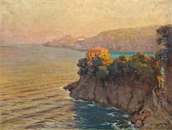 Mediterran Alkony Oil Painting by Jenoe Karpathy