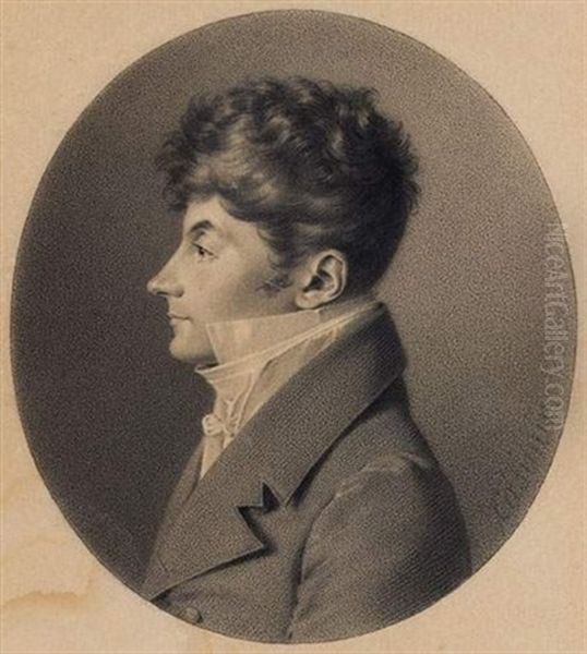 Portrait De Jeune Homme De Profil Oil Painting by Jean Jacques Karpff