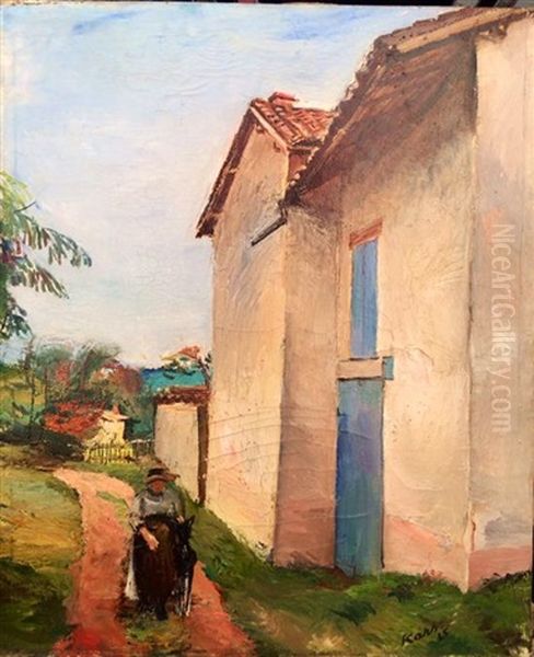 Country Road Oil Painting by Georges (Karpeles) Kars