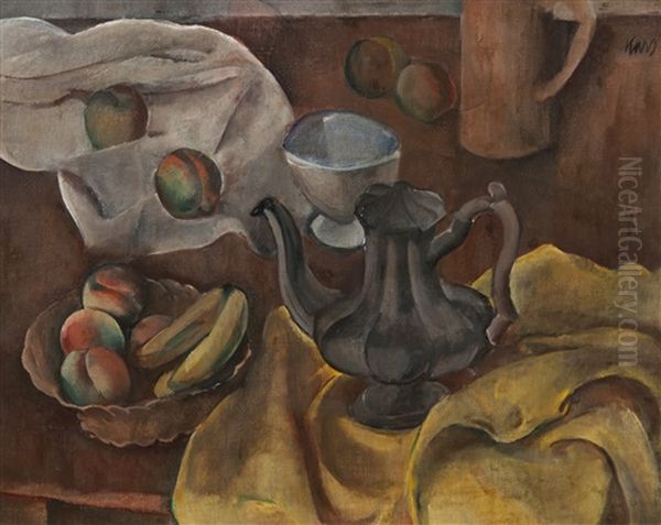 Still-life With Kettle Oil Painting by Georges (Karpeles) Kars