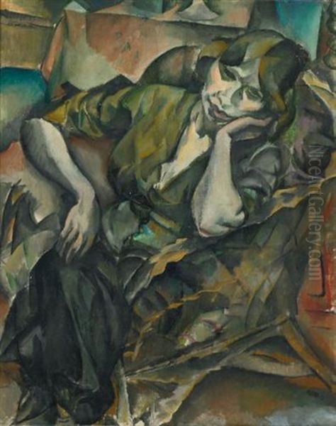 Woman In An Armchair Oil Painting by Georges (Karpeles) Kars