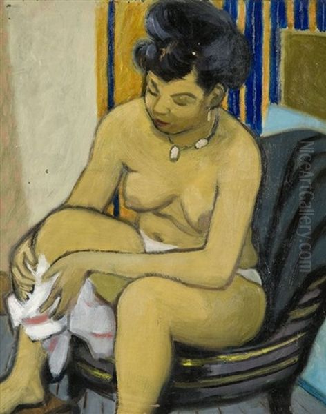 Femme A Sa Toilette Oil Painting by Georges (Karpeles) Kars