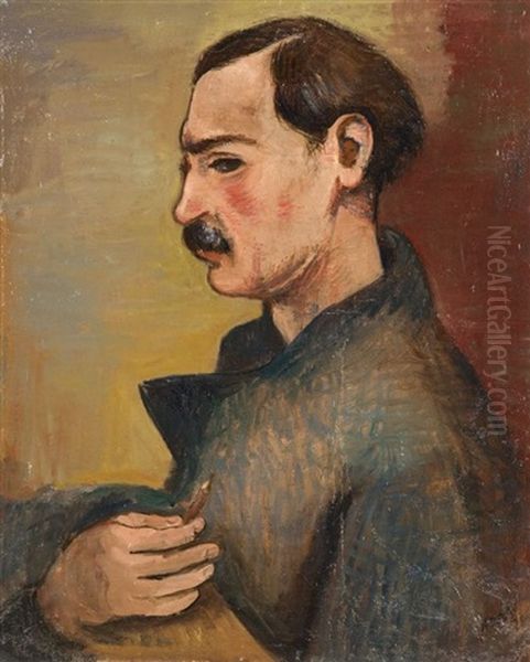 Portrait De Maurice Utrillo Oil Painting by Georges (Karpeles) Kars