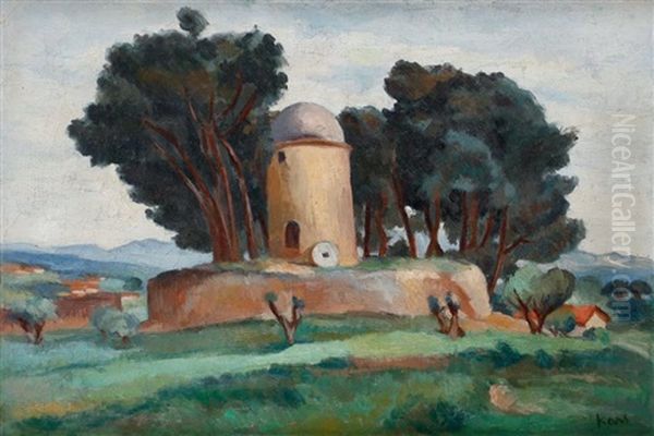 Paysage Au Moulin Oil Painting by Georges (Karpeles) Kars