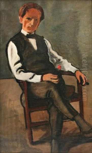 Gentleman In Waiting Oil Painting by Georges (Karpeles) Kars