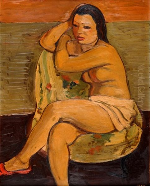 Nude Female Figure Oil Painting by Georges (Karpeles) Kars