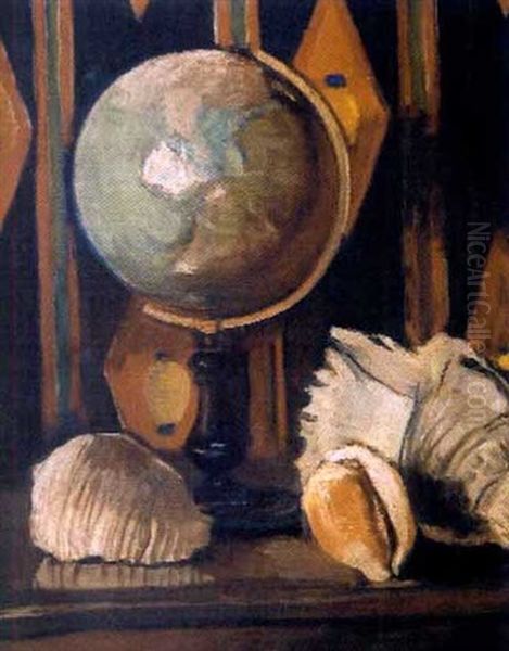 Nature Morte Au Globe Et Coquilles Oil Painting by Georges (Karpeles) Kars