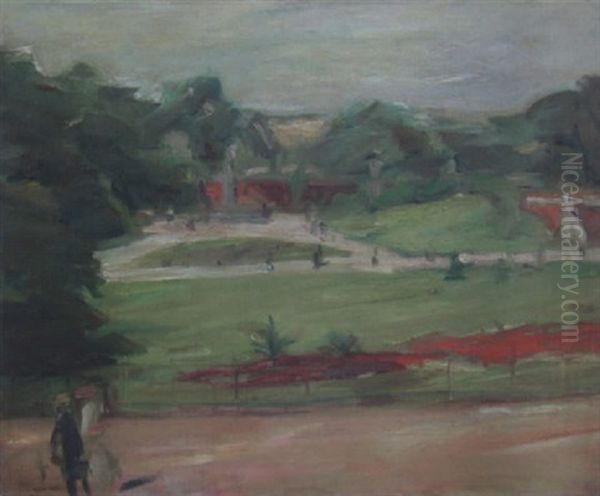 Promeneurs Dans Le Parc Oil Painting by Georges (Karpeles) Kars