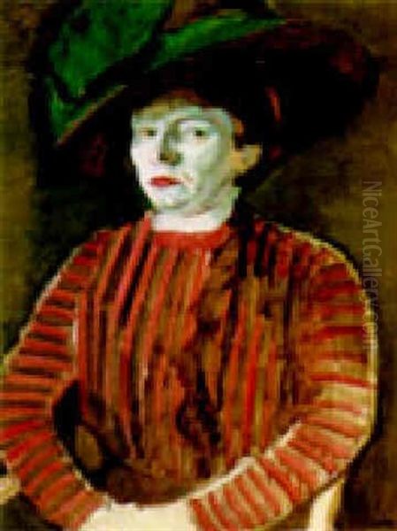 Femme Au Chapeau Oil Painting by Georges (Karpeles) Kars