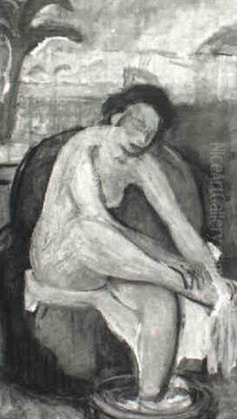 Femme A Sa Toilette Oil Painting by Georges (Karpeles) Kars