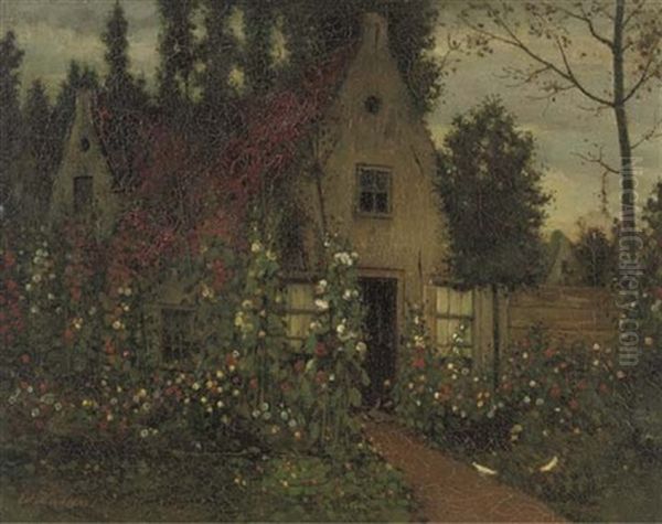 Tuintje Te Kortenhoef - The Garden Oil Painting by Eduard Karsen