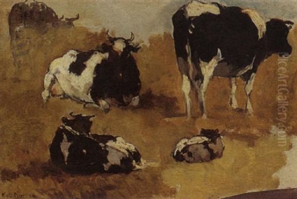 A Study Of Cows Oil Painting by Eduard Karsen