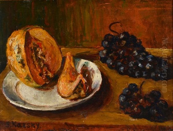 Nature Morte Aux Melons Oil Painting by Serge Karsky