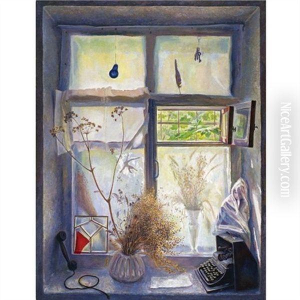 Summer, Studio Window by Nikolai Alexeievich Kasatkin