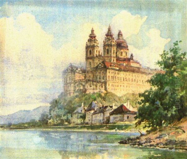 Blick Auf Das Kloster Melk Oil Painting by Paul Kaspar