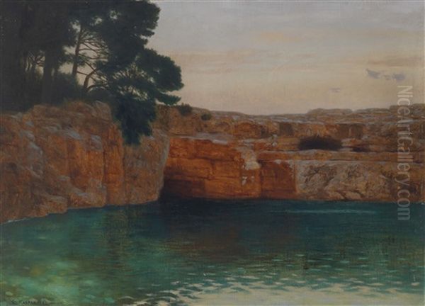 Felsenkuste Oil Painting by Eduard Kasparides