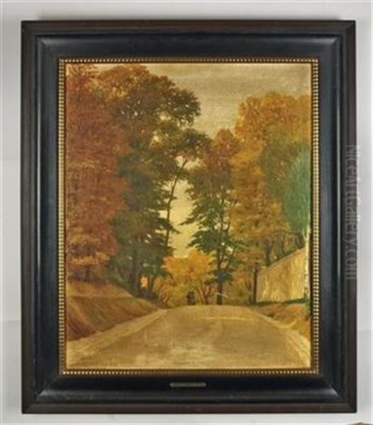 Waldlandschaft In Neuwaldegg Figural Staffiert Oil Painting by Eduard Kasparides