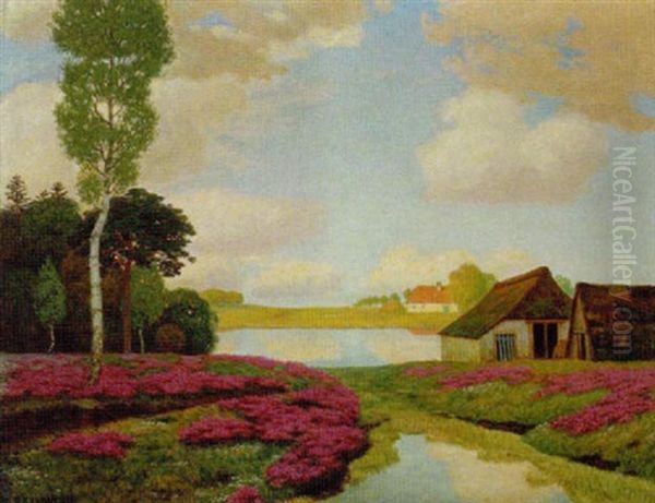 Sommerlandschaft Oil Painting by Eduard Kasparides