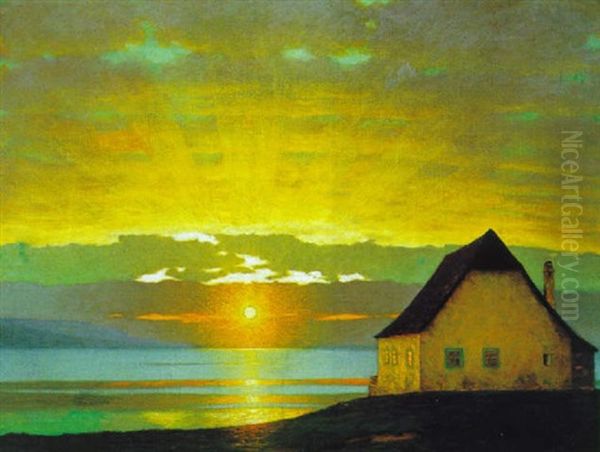 Sonnenaufgang Oil Painting by Eduard Kasparides