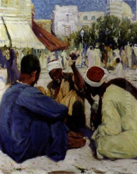 Marche Au Caire Oil Painting by Sarkis Katchadourian