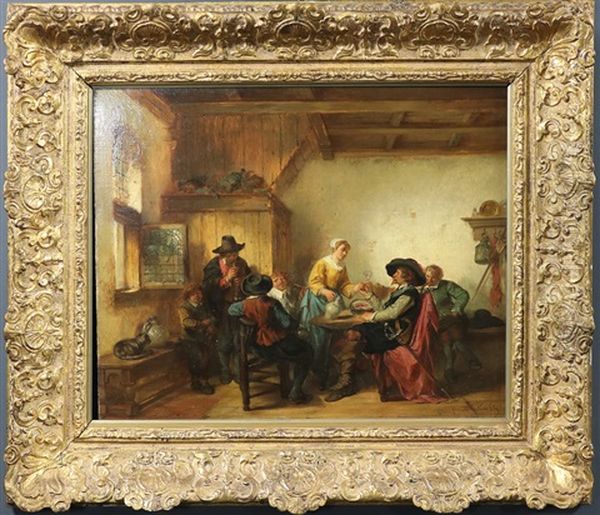 Niederlandische Schankstube Oil Painting by Herman Frederik Carel ten Kate