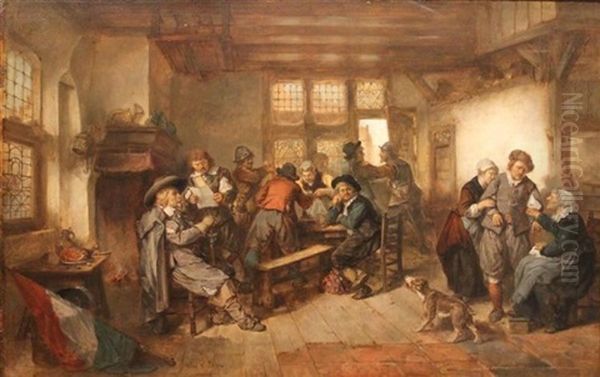 Tavern Interior With Cavaliers Oil Painting by Herman Frederik Carel ten Kate