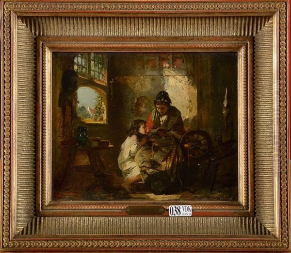 L'heure De La Lecture Oil Painting by Herman Frederik Carel ten Kate