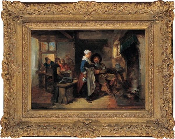 Dutch Pub Oil Painting by Herman Frederik Carel ten Kate