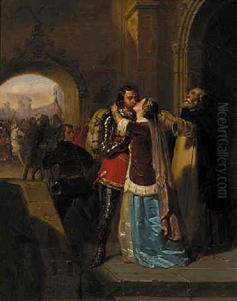 The Crusader's Farewell Oil Painting by Herman Frederik Carel ten Kate