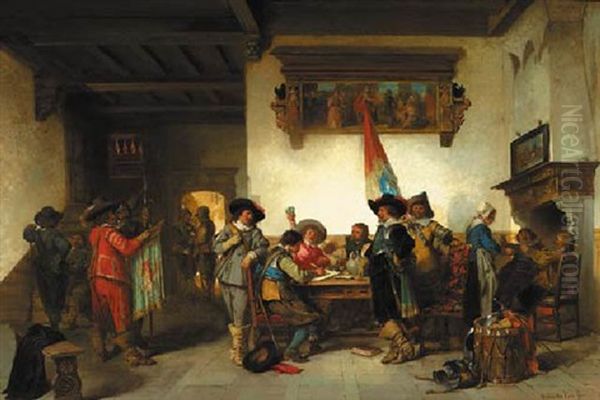 Signing Of The Declaration Oil Painting by Herman Frederik Carel ten Kate