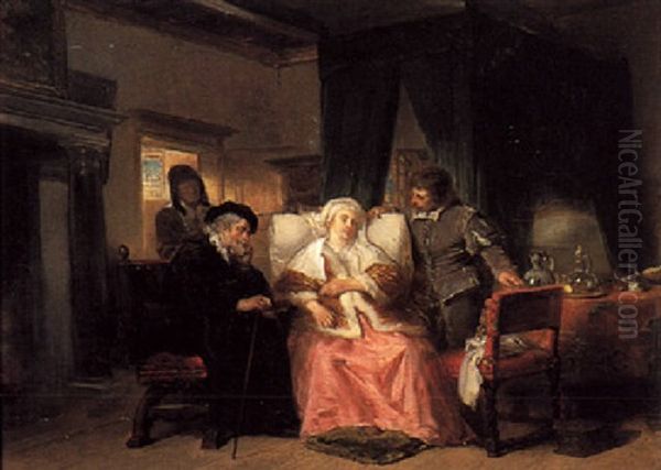 The Sickbed Oil Painting by Herman Frederik Carel ten Kate