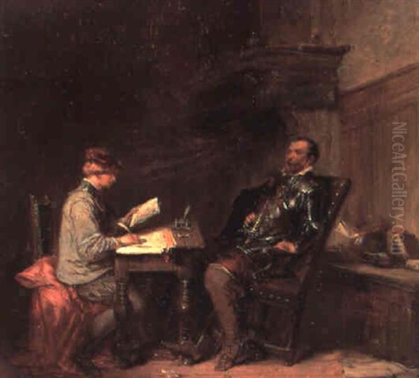 The Scribe Oil Painting by Herman Frederik Carel ten Kate