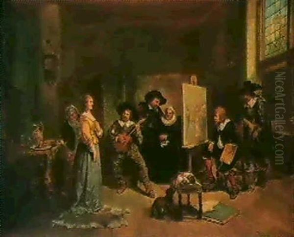 Im Atelier Des Kunstlers Oil Painting by Herman Frederik Carel ten Kate