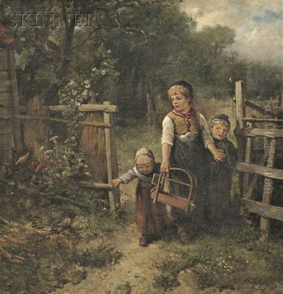 The Birds Oil Painting by Johannes Marius ten Kate