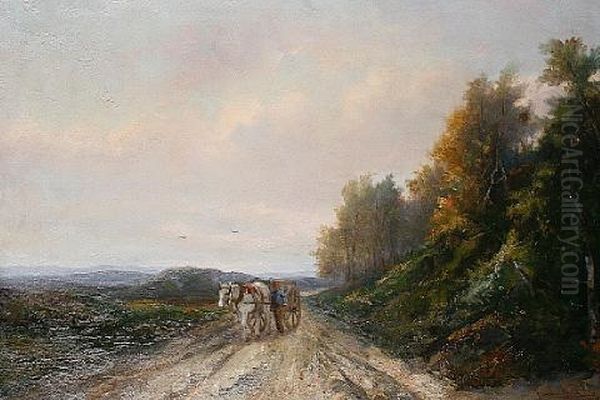 Returning Home From The Fields Oil Painting by Johannes Marius ten Kate